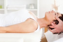 Woman recieveing treatment for her vertigo
