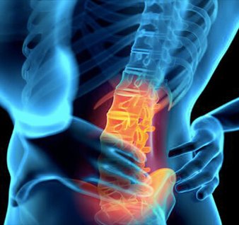 Human body experiencing low back pain